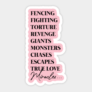 True Love... Miracles... (dark text) Sticker